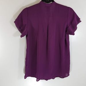 Lands' End Tops - New Lands End Purple Tie Front Blouse Lands' End Tops - New Lands End Purple Tie Front Blouse